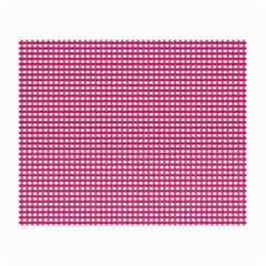 Gingham Plaid Fabric Pattern Pink Small Glasses Cloth