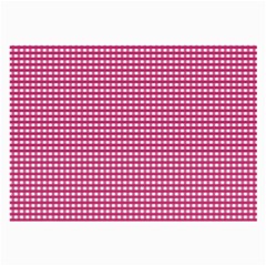 Gingham Plaid Fabric Pattern Pink Large Glasses Cloth by HermanTelo