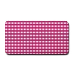 Gingham Plaid Fabric Pattern Pink Medium Bar Mats by HermanTelo