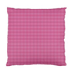 Gingham Plaid Fabric Pattern Pink Standard Cushion Case (two Sides)