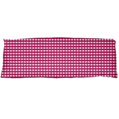 Gingham Plaid Fabric Pattern Pink Body Pillow Case (dakimakura)