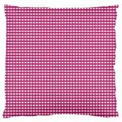 Gingham Plaid Fabric Pattern Pink Large Cushion Case (one Side) by HermanTelo