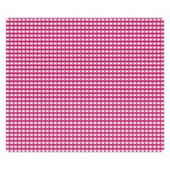 Gingham Plaid Fabric Pattern Pink Double Sided Flano Blanket (small) 