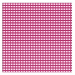 Gingham Plaid Fabric Pattern Pink Large Satin Scarf (square)