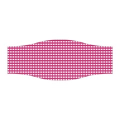 Gingham Plaid Fabric Pattern Pink Stretchable Headband