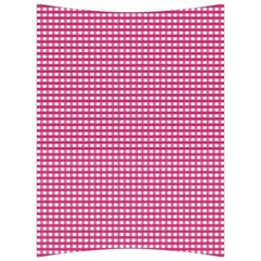 Gingham Plaid Fabric Pattern Pink Back Support Cushion by HermanTelo