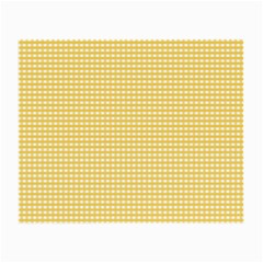 Gingham Plaid Fabric Pattern Yellow Small Glasses Cloth