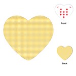 Gingham Plaid Fabric Pattern Yellow Playing Cards Single Design (Heart) Front