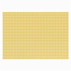 Gingham Plaid Fabric Pattern Yellow Large Glasses Cloth by HermanTelo