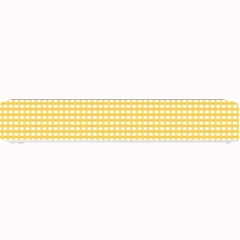 Gingham Plaid Fabric Pattern Yellow Small Bar Mats by HermanTelo