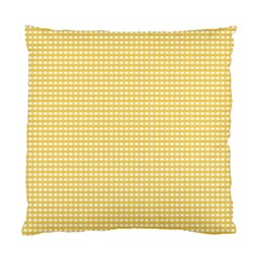 Gingham Plaid Fabric Pattern Yellow Standard Cushion Case (two Sides)