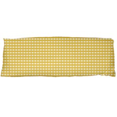 Gingham Plaid Fabric Pattern Yellow Body Pillow Case (dakimakura)