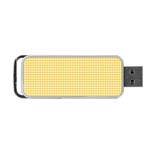 Gingham Plaid Fabric Pattern Yellow Portable USB Flash (Two Sides) Front