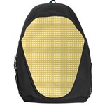 Gingham Plaid Fabric Pattern Yellow Backpack Bag Front