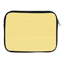 Gingham Plaid Fabric Pattern Yellow Apple Ipad 2/3/4 Zipper Cases