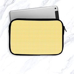 Gingham Plaid Fabric Pattern Yellow Apple Ipad Mini Zipper Cases by HermanTelo