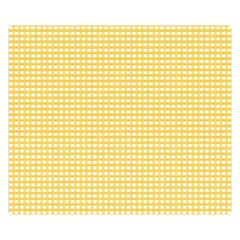 Gingham Plaid Fabric Pattern Yellow Double Sided Flano Blanket (small)  by HermanTelo