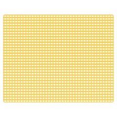 Gingham Plaid Fabric Pattern Yellow Double Sided Flano Blanket (medium) 