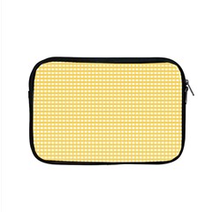 Gingham Plaid Fabric Pattern Yellow Apple Macbook Pro 15  Zipper Case by HermanTelo