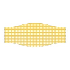 Gingham Plaid Fabric Pattern Yellow Stretchable Headband