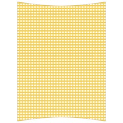 Gingham Plaid Fabric Pattern Yellow Back Support Cushion