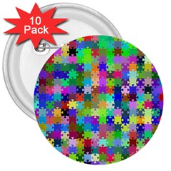 Jigsaw Puzzle Background Chromatic 3  Buttons (10 Pack)  by HermanTelo