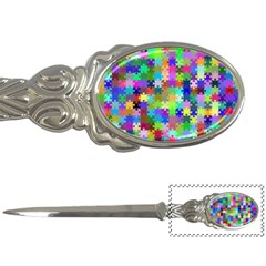 Jigsaw Puzzle Background Chromatic Letter Opener by HermanTelo