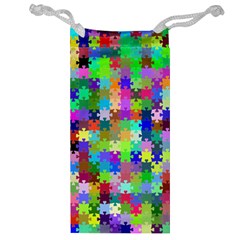 Jigsaw Puzzle Background Chromatic Jewelry Bag