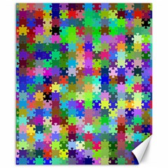 Jigsaw Puzzle Background Chromatic Canvas 8  X 10 