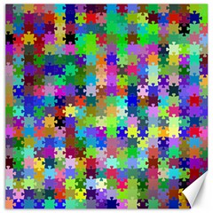 Jigsaw Puzzle Background Chromatic Canvas 16  X 16 