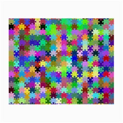 Jigsaw Puzzle Background Chromatic Small Glasses Cloth (2 Sides) by HermanTelo