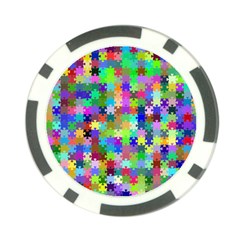 Jigsaw Puzzle Background Chromatic Poker Chip Card Guard