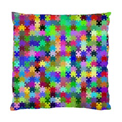 Jigsaw Puzzle Background Chromatic Standard Cushion Case (one Side) by HermanTelo