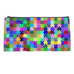 Jigsaw Puzzle Background Chromatic Pencil Cases