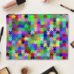 Jigsaw Puzzle Background Chromatic Cosmetic Bag (xl) by HermanTelo