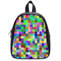 Jigsaw Puzzle Background Chromatic School Bag (small)