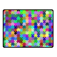 Jigsaw Puzzle Background Chromatic Fleece Blanket (small)