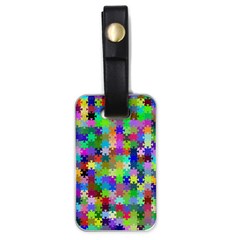 Jigsaw Puzzle Background Chromatic Luggage Tag (one Side)