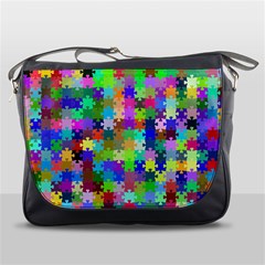 Jigsaw Puzzle Background Chromatic Messenger Bag