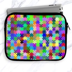 Jigsaw Puzzle Background Chromatic Apple Ipad 2/3/4 Zipper Cases by HermanTelo