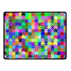 Jigsaw Puzzle Background Chromatic Double Sided Fleece Blanket (small)  by HermanTelo