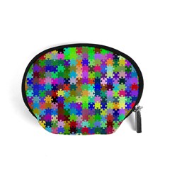 Jigsaw Puzzle Background Chromatic Accessory Pouch (small)