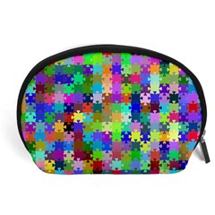 Jigsaw Puzzle Background Chromatic Accessory Pouch (large)