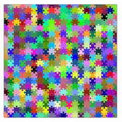 Jigsaw Puzzle Background Chromatic Large Satin Scarf (square)