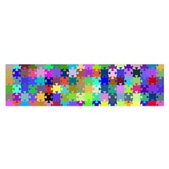 Jigsaw Puzzle Background Chromatic Satin Scarf (oblong)