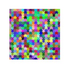 Jigsaw Puzzle Background Chromatic Small Satin Scarf (square) by HermanTelo