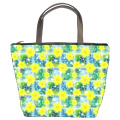 Narcissus Yellow Flowers Winter Bucket Bag by HermanTelo