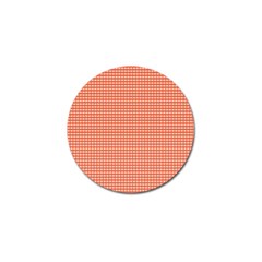 Gingham Plaid Fabric Pattern Red Golf Ball Marker (4 pack)