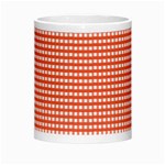 Gingham Plaid Fabric Pattern Red Morph Mugs Center