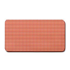 Gingham Plaid Fabric Pattern Red Medium Bar Mats